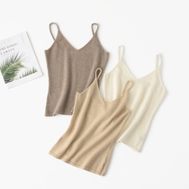 Fuxianglin natural non-dyed 100% cashmere ladies camisole vest pure cashmere try vneck vest