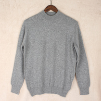 Clearance-half high neck round neck mens cashmere sweater-solid color wild cashmere sweater pure cashmere base shirt