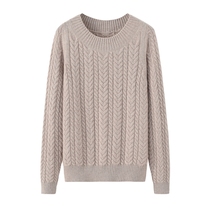 Inner Mongolia winter round collar thickened sleeve head female cashmere cardiff 100% mt. cashmere loose gallows warm sweater jacket