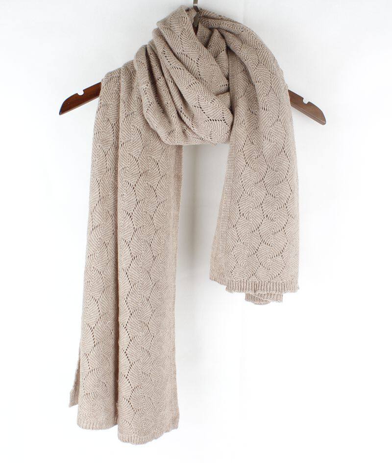 Manufacturer direct Inner Mongolia wool scarves wool dual-use thickened long section European and American pure color autumn and winter Korean version of the neck 