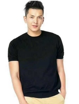 100% cashmere worsted round neck mens half sleeve pure velvet special anti-Pilling cashmere sweater clearance