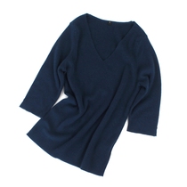 Odos City Fine Spinning V Collar Lady Cashmere Half Sleeve 100 Pure Mountain Cashmere Warm Medium Sleeve Head Sweaters Fur Coat