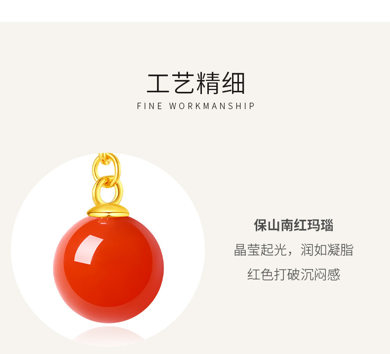 Серьги 保山南红柿子红耳坠女款淡水珍珠满色双珠耳环2026新款本命年耳饰 In lady