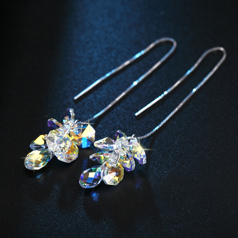 Boucles d oreilles pendantes Femme LADY en Swarovski Elements - Ref 3101305 Image 3