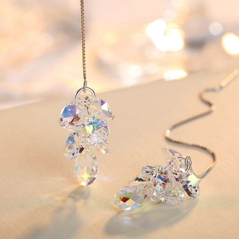 Boucles d oreilles pendantes Femme LADY en Swarovski Elements - Ref 3101305 Image 4