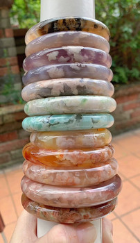 Sakura agate ocean cedony ocean jasper bracelet customized