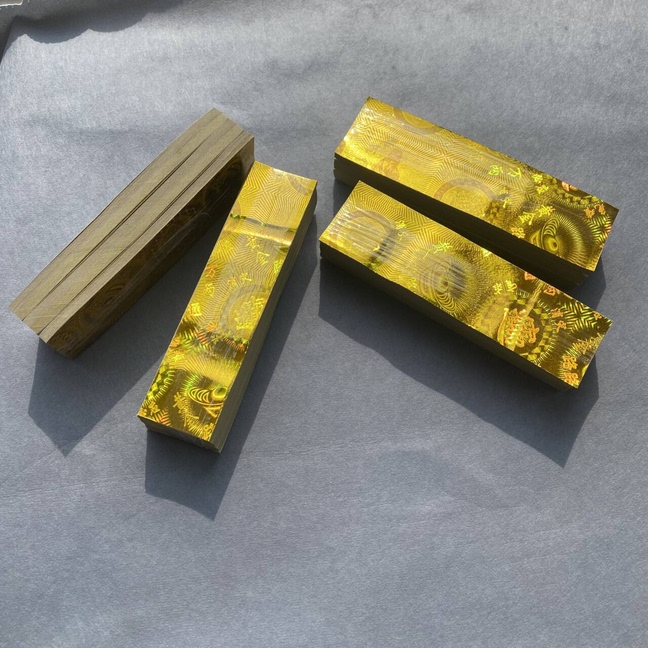 4*15 Gold Seed-Shaped Silver Foil Paper Handmade Origami Laser-Cut Small Ingot Origami Paper