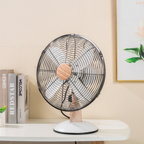 Korean light green retro old-fashioned electric fan old desk fan Nostalgic small desktop home student antique bedroom