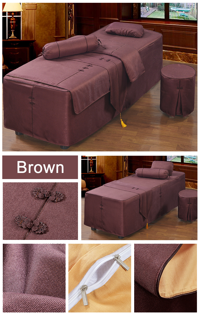 Beauty bông bedspread bông denim thẩm mỹ viện đơn giản tùy chỉnh massage trải giường với lỗ - Trang bị tấm khăn trải giường spa