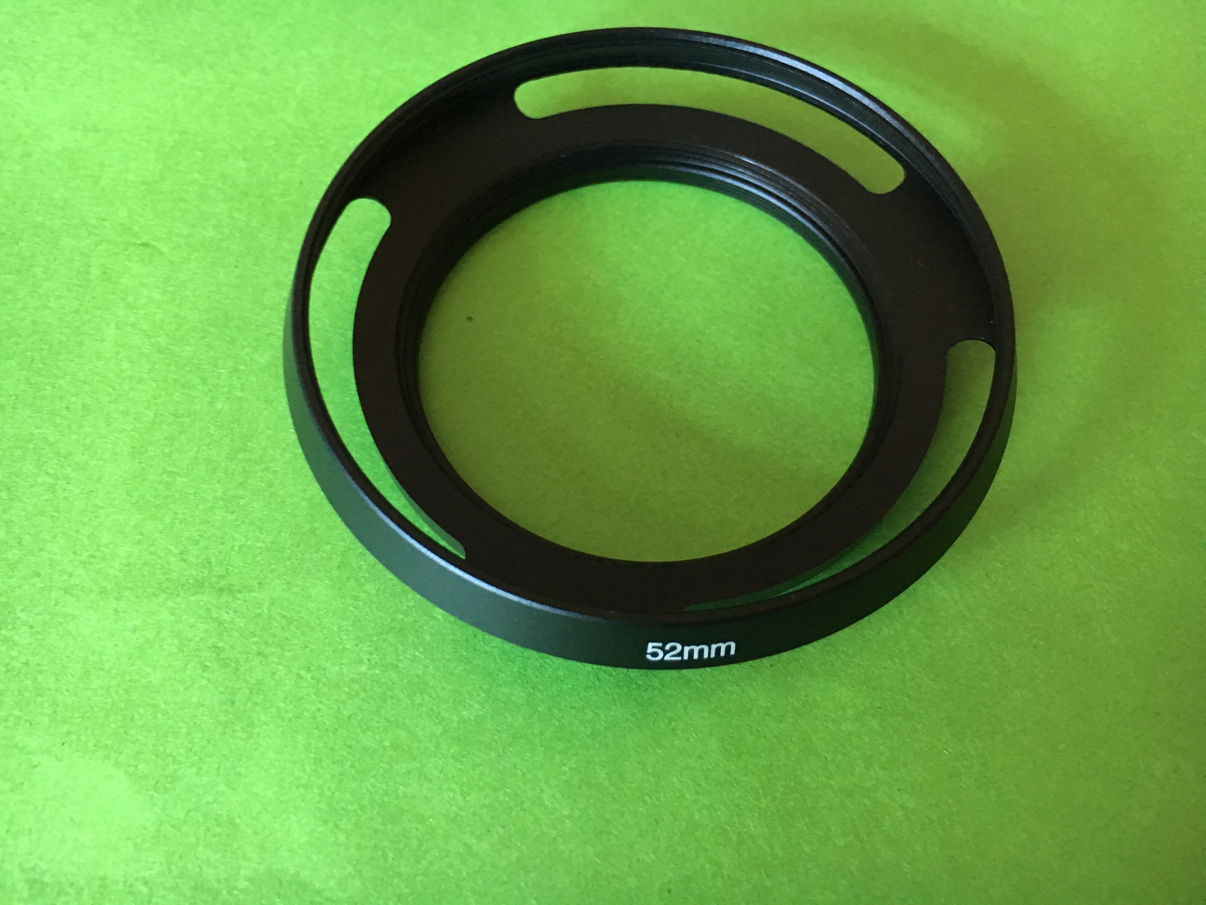 Screw mouth 52mm wide-angle lens without vignette head hood Metal hollow hollowed out cover Fuji XF18mmF2R