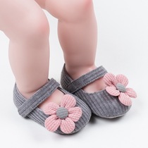 Korean baby princess shoes 100 days 1 year old girl baby bow soft shoes cute toddler shoes before step 0 shoes