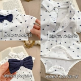 Детское летнее платье, детская одежда для мальчика, штаны, рубашка, боди, комплект, наряд на выход