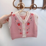 Демисезонный детский трикотажный жилет для новорожденных для раннего возраста, шерстяная куртка для девочек