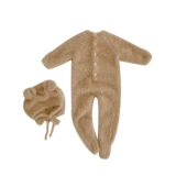 Брендовый детский осенний милый бархатный пуховик, реквизит для фотографии, плюшевый, с медвежатами, детская одежда