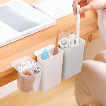 Paste hanging pen holder plastic desk storage box creative student simple desktop storage box