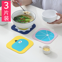 Cartoon thermal insulation mat table mat anti-hot pot mat creative home cute bowl mat PVC tea coaster mat mat