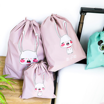 Japanese cute drawstring pocket Clothing storage bag Drawstring bag Waterproof portable small object finishing Travel underwear storage