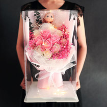 Starry dried flower bouquet gift box Birthday gift lover soap flower decoration Eternal life flower confession send girlfriend Tanabata