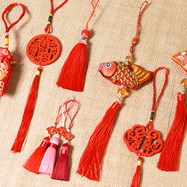 New Years Eve Flowers Pendant Fu Bag Decoration Fragrant Bag Red Stream Sufu Barrel China Knots Box Accessories Floral Decorations