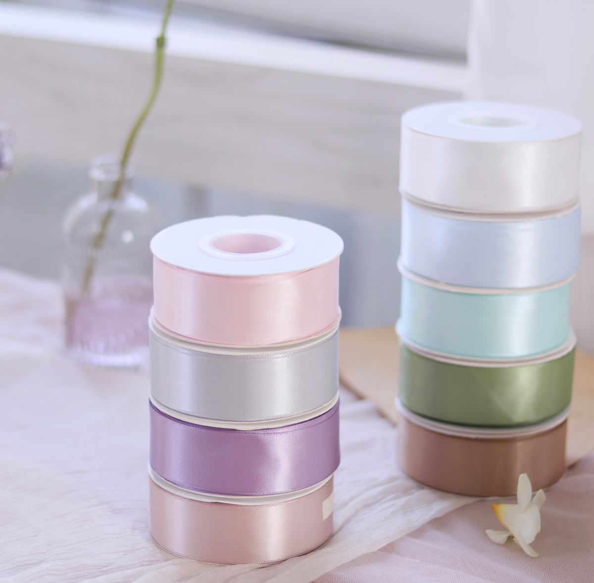 3cm plain double-sided ribbon ribbon florist cake wrap flower ribbon flower packaging material gift decoration ribbon