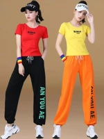 Летний спортивный костюм, комплект, танцующая летняя одежда, короткий рукав