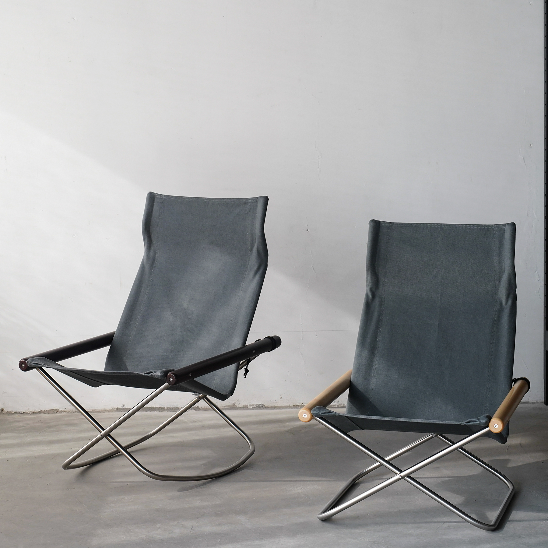 coznap brand new ) Japan imported Nychair X armchair rocking chair 50th anniversary amount gray