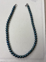 Special Clearance Full Strand Malachite Green Saltwater Pearl Necklace