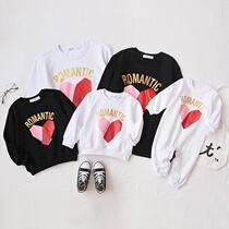 Autumn and winter Sisters brothers fight love baby climbing clothes family portrait three or four hundred days of men and women childrens clothing group clothes