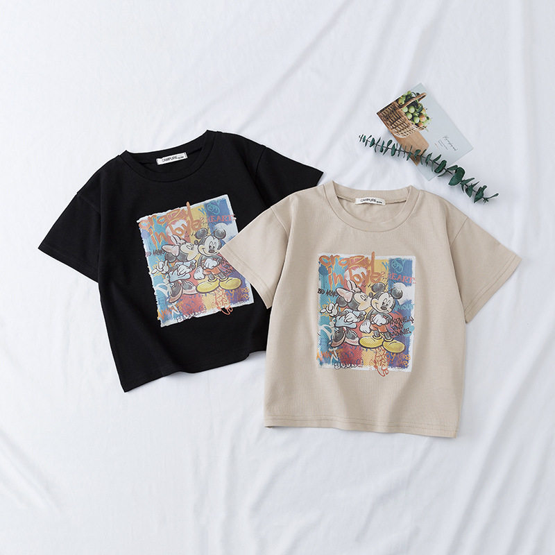 Clearance does not return mother and daughter parent-child Mickey Mouse Ni pure cotton sisters and brothers class performance boys and girls short sleeve T-shirt