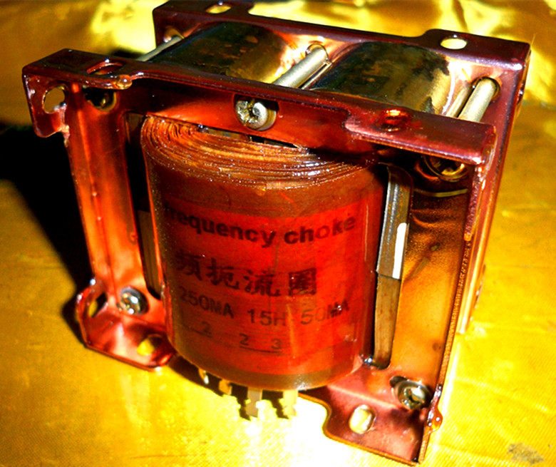 Double winding vacuum tube bile machine choke