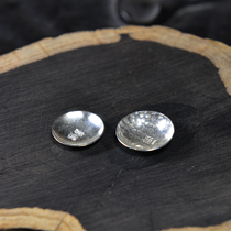 (Hand-forged) empty smoked sterling silver leaf agarwood sandalwood incense road supplies beyond Mica tablets