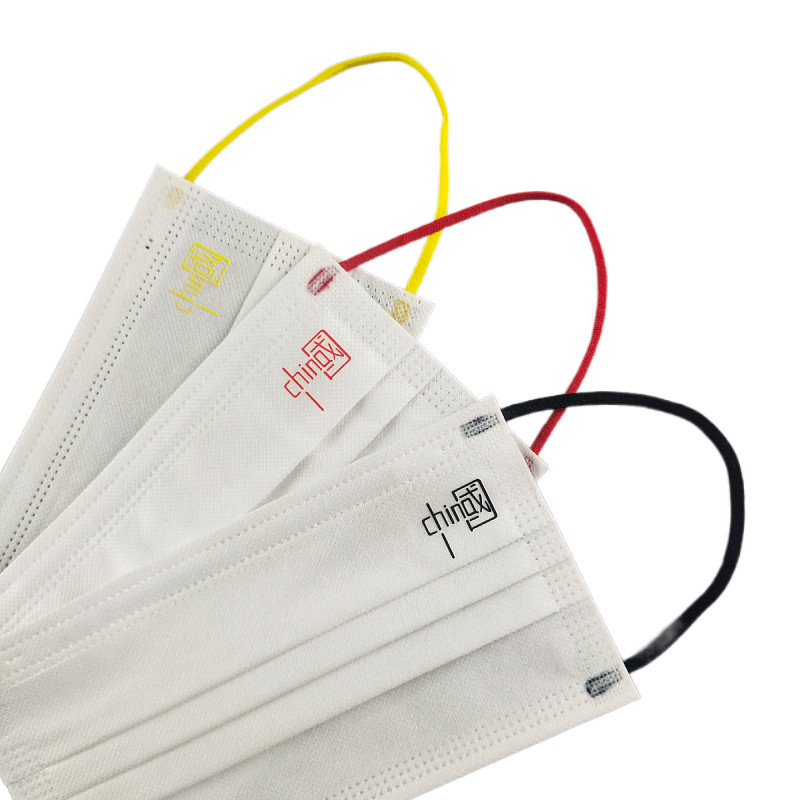 China Guotide China wind mask creative personality network red men and women pattern printed summer breathable white