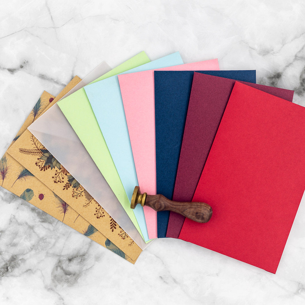 10 solid color envelopes handmade DIY invitation packaging wedding invitation matching wedding invitation envelope European monochrome