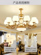 European-Style Chandelier, Living Room Lamp, Retro Jade, Modern, Simple and Elegant, Master Bedroom, Gold, New Dust-Proof Lamps and Lighting Fixtures