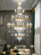 Villa Duplex Floor Living Room Large Chandelier European Style Accessible Luxury Loft Floor Mid-To-Ceiling Air Leap Hall Crystal Chandelier