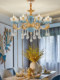 All-Copper French Crystal Large Chandelier European Accessible Luxury House Duplex Floor Living Room Lamp 24K Gold Dining Room Bedroom Lamps