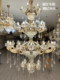 European-Style Villa Duplex Living Room Crystal Chandelier, Light Luxury and Grand, Mezzanine Hollow Hotel Lobby Large Lighting Fixture