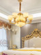 New Chinese-Style Living Room All-Copper Chandelier with Natural Jade for Dining Room, Bedroom, Study, Villa, Duplex, High-End Lighting Fixtures