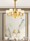 Large Chandelier for Duplexes, New Chinese-Style All-Copper Jade Living Room Chandelier, New Model, Grand Vintage Dining Room and Bedroom Lighting Fixtures