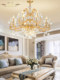 European-Style Living Room Lamp, Modern Minimalist Dining Room, Master Bedroom, Light Luxury French Crystal Chandelier, Duplex Building Zhongshan Chandelier