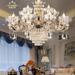 European-Style Living Room Crystal Chandelier, Luxurious French-Style Light Luxury Villa Hall Lamp, Dining Room Lamp, Bedroom Study Chandelier Lighting Fixtures