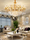 All-Copper Crystal Chandelier European-Style Living Room Lamp Light Luxury French Natural Jade Duplex Floor Dining Room Bedroom Zhongshan Lamps