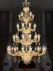 Villa Duplex Living Room All-Copper Crystal Chandelier French Light Luxury Dining Room Bedroom Grand Self-Built House Golden Lighting Fixtures