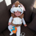 Mùa đông mới chần bé trai và bé gái vest vest Bunny Bugs áo trùm đầu ấm áp áo khoác phim hoạt hình áo gile hàn Áo ghi lê