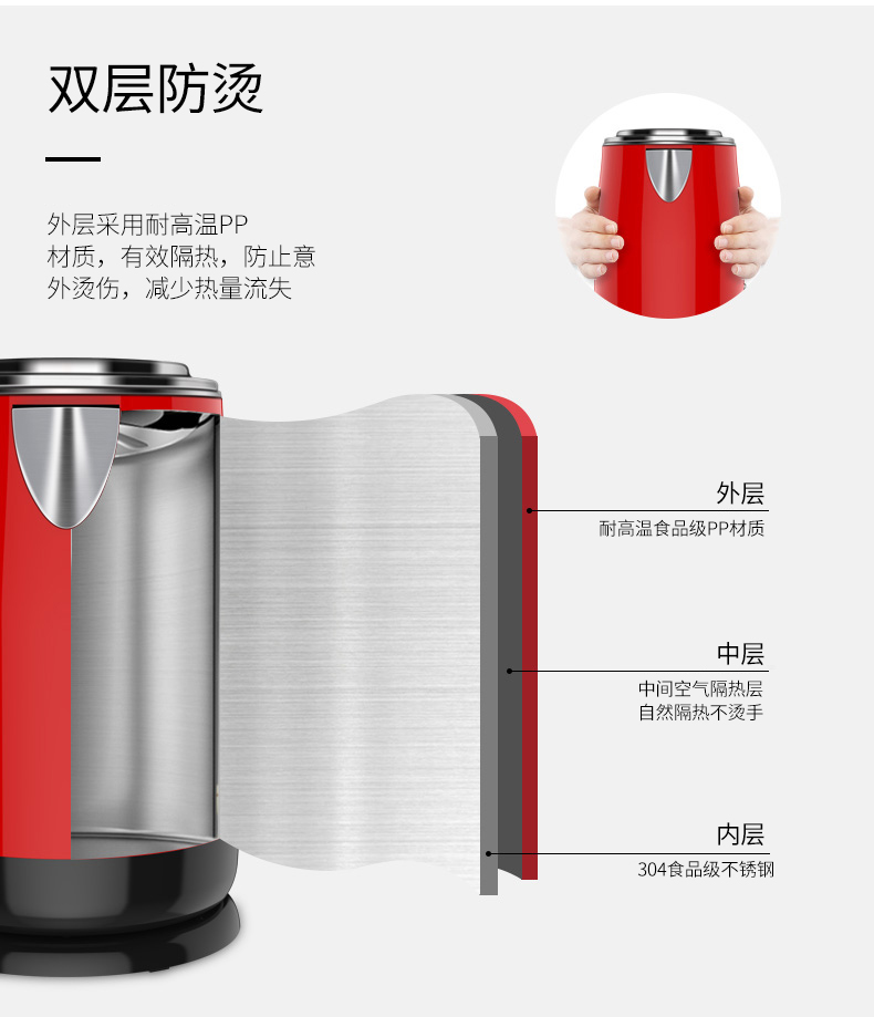 ấm điện đun nước 3 lít Jiuyang ấm đun nước điện ấm đun nước gia dụng tự động tắt nguồn nước cách nhiệt nồi hơi inox 304 chai nước sôi - ấm đun nước điện ấm siêu tốc wmf