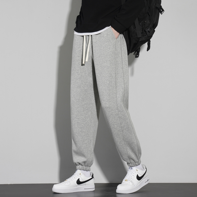 Outlet Pure Cotton Pants for Men, Spring and Autumn 2026 New Style Sweatpants, Loose Jogger Sports Pants, Men's Casual Pants