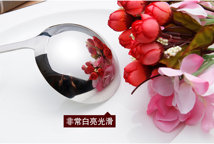 Dày thép không gỉ muỗng muỗng lẩu muỗng chao muỗng lớn dài xử lý muỗng đồ dùng nhà bếp súp muỗng phổ biến giá đựng gia vị