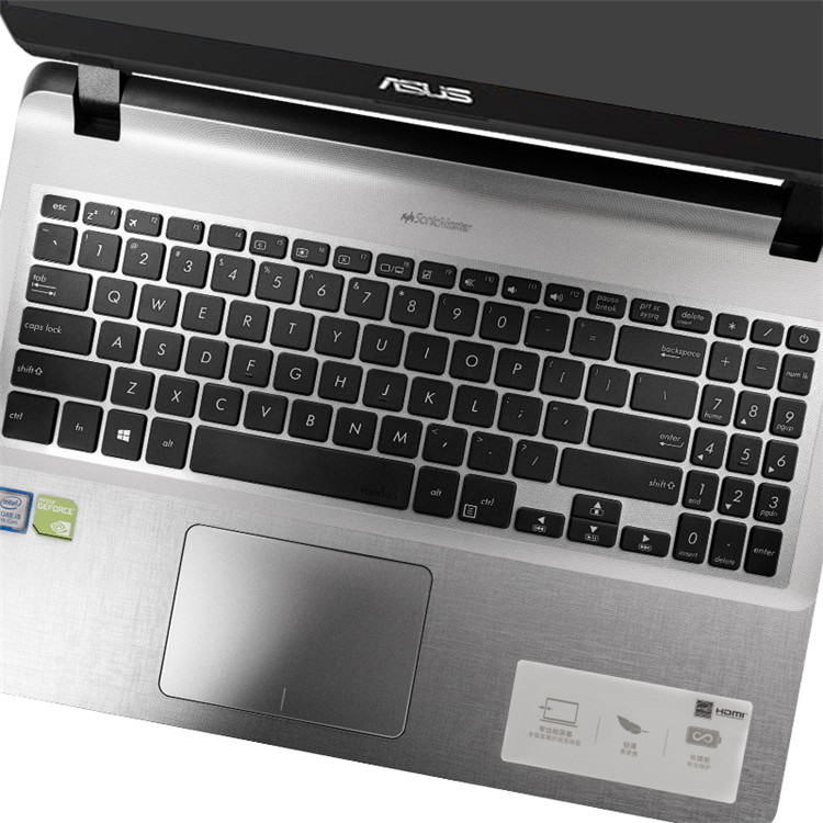 ASUS YX560UD8550 vi hẹp đá biên giới y5000u Chơi phiên bản bàn phím máy tính xách tay 15,6 inch màng bảo vệ bìa X507UBR che bụi áo khoác 15 toàn bộ sức mạnh UB8250 - Phụ kiện máy tính xách tay miếng dán bàn phím