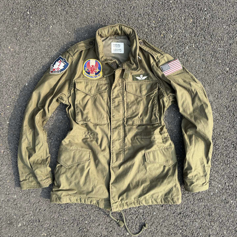 M65 Military Enthusiast Flight Field Jacket, Retro Military Style A-1H Combat Mid-Length Jacket