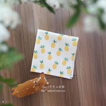 ins foreign style small pineapple handmade hand-made Korean imported cotton handkerchief handkerchief exquisite hand-friendly soft skin soft